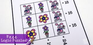 Choose your grade 3 topic: Spring Themed Logic Puzzles Free