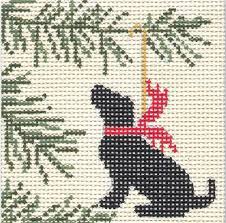 Design by kseniya adonyeva pattern size in stitches: Needlepoint Handpainted Christmas Cbk Black Lab Ornament Etsy Cross Stitch Christmas Ornaments Christmas Cross Stitch Cross Stitch Patterns