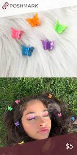Butterfly Hair Clips Mini Claw Hair Clips Cute And Trendy Hair Clips Butterfly Hair Clips Aesthetically Pleasi Claw Hair Clips Clip Hairstyles Dipped Hair
