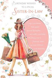 Birthday Card For Sister In Law Sister In Law Birthday Card Stylish Woman Carrying Briefc Sister In Law Birthday Funny Happy Birthday Pictures Sister Birthday Card