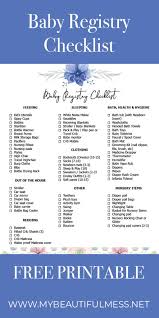 Here's baby nursery essentials checklist in a pdf format. Baby Registry Checklist My Beautiful Mess