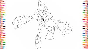 Ben 10 grey matter coloring pages printable cartoon network grey. Ben 10 Coloring Pages Heat Blast Colouring Video Digital Artwork Youtube