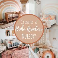 Our baby gifts and gear include clothes, wallpaper, furniture, tech, and more. Trend Alert How To Create A Boho Rainbow Nursery Alphadorable Custom Nursery Art And Decor