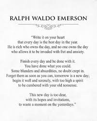 Ralph Waldo Emerson Quote Every Day Is The Best Day Etsy Emerson Quotes Ralph Waldo Emerson Quotes Words Quotes