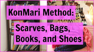 How to easily fold and store your reusable bags using marie kondo's konmari method as inspiration for simple organization. Konmari Decluttering Scarves Bags Books And Shoes Youtube
