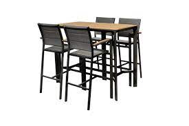 Its rich coffee color is easy to coordinate with the rest of your outdoor sets or combines with matching indo outdoor furniture for a complete matching patio design. Fina 5pce Bar Setting Black Outdoor Bar Settings Outdoor Dining