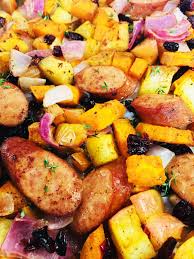 Chicken apple sausage bread pudding. One Pan Chicken Sausage Sweet Potatoes And Apples Cooks Well With Others