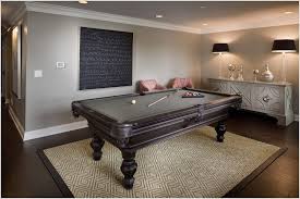 Gray Wall Brown Hardwood Floor Game Room Design Game Room Console Table Living Room