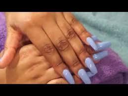 Shop for fake nails in nail care. Blue Acrylic Nails Acrylic Nails At Home Youtube