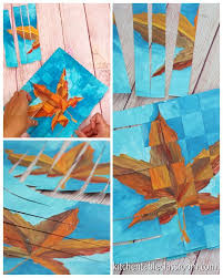 Weaving Paper Joining Two Paintings The Kitchen Table Classroom Art And Craft Videos Painting Crafts Fall Art Projects