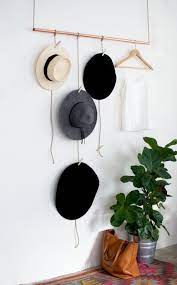 Diy Hanging Copper Hat Rack Collective Gen Modern Decor Diy Diy Hat Rack Hat Rack