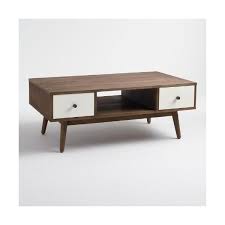 Cost Plus World Market Wood And White Lacquer Coffee Table 300 Liked On Polyvore Fea Coffee Table Mid Century Modern Coffee Table Mid Century Coffee Table