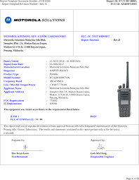 Thousands of companies like you use panjiva to research suppliers and u.s. 89ft4905 2 Way Portable Radio With Bluetooth Test Report Motorola Solutions