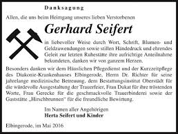 Traueranzeigen von Gerhard Seifert
