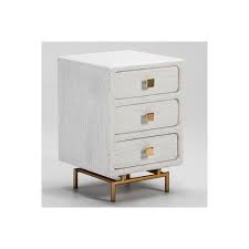 See more ideas about white bedside table, bedside table, furniture. Bedside Table 3 Drawers 42x40x60 Metal Golden Wood White