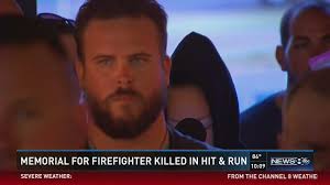 Hundreds attend vigil of firefighter killed in hit, run