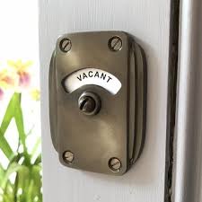 vacant engaged lock antique brass finish toilet bathroom art deco indicator bolt lock vintage cinema occupied washroom restroom lavatory antique brass bathroom art brass finish