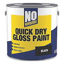 Engineered for excellent adhesion to a variety of properly prepared or primed residential and light commercial metal surfaces. No Nonsense Water Based Gloss Paint Black 2 5ltr Gloss Paints Screwfix Com