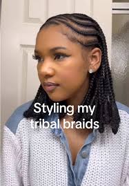 Straight Back Braids with Knot at End