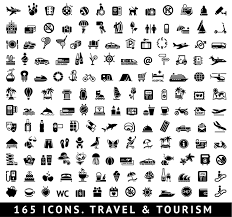 Black And White Contacts Icon 165 Travel Tourism Icons Travel And Tourism Icon Set Vector Travel Symbols