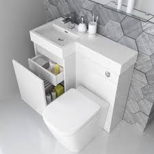 The bathroom vanity units showcased here were cast in a mold, and whilst still wet, the bowls were hollowed out. 906mm Olympia Gloss White Drawer Vanity Unit Florence Pan Soak Com Tiny Bathrooms Small Toilet Room Bathroom Design Small