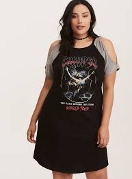 Grey Black Knit Graphic T Shirt Dress Shirt Dress T Shirt Dress Fashion