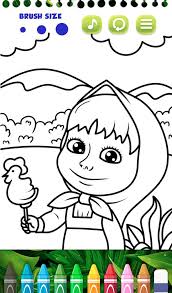 Outline gambar masha and the bear buat mewarnai | psd file. Masha Bear Masha And The Bear Coloring Games For Android Apk Download