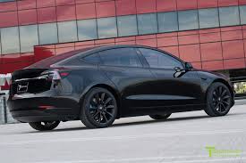 black tesla model 3 ocean blue leather interior in 2021 tesla tesla model tinted windows