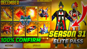 After purchasing elite pass of garena free fire you will get cool outfits, skins & emotes and many more expensive items. Season 31 Elite Pass Of Free Fire December Elite Pass Free Fire Next Elite Pass Free Fire Youtube