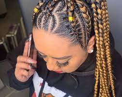 Ghana Weaving Braided Wig Ghana Weaving Braided Wig Cornrow Etsy Braids For Short Hair Hair Styles Braids Wig