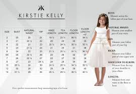 Flower Girl Size Chart Kirstie Kelly