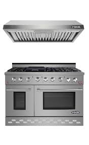 Believe it or not, these can be found fairly inexpensively as a used professional piece. Nxr Professional Ranges 48 7 2 Cu Ft Freestanding Gas Range With Griddle With Range Hood Wayfair