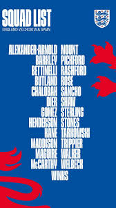 Here is how england and croatia could line up against each other. England Squad List Vs Croatia And Spain England Croatia International Football