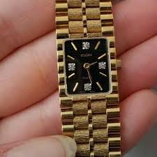 Gold tone vintage travel alarm luminous clock watch. Elgin Accessories Vintage Elgin Gold Ladies Wrist Watch Poshmark