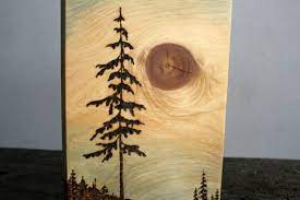 I decided to recycle an old project so i got the old wood burner out and created what you see. Hillside Sunrise Wall Art Wood Burning Etsy Birch Tree Art Wood Burning Art Tree Art