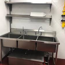 4.6 out of 5 stars. Stainless Steel 3 Bowls Sink Complete With Grease Trap Bowl Sink Commercial Kitchen Equipment Sink