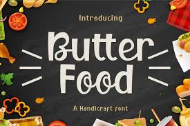 Jeden tag werden tausende neue, hochwertige bilder hinzugefügt. Butter Food Font In Fonts On Yellow Images Creative Store