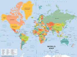 free printable blank labeled political world map with countries