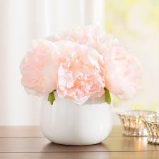I know, total first world problem to. House Of Hampton Peony Floral Arrangement In Vase Reviews Wayfair