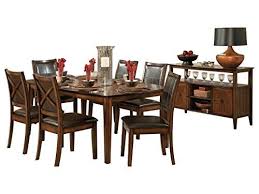 Valmore Craftsman 7pc Dining Set 72 Inch Table 6 Chair In Walnut Table Table And Chair Sets Dining Table