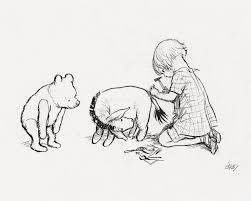 Buy Vintage Winnie the Pooh Illustration, Christopher Robin Pinning Tail