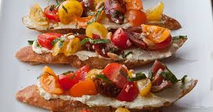 I've loved simple tomato bruschetta since watching julie & julia 10 years ago. Barefoot Contessa Tomato Crostini With Whipped Feta