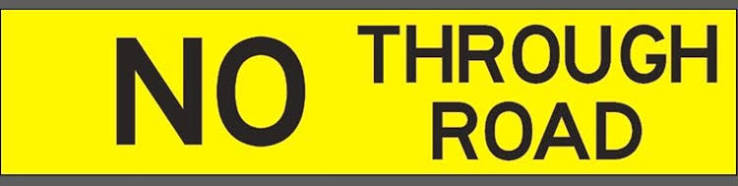 G5-10: No Through Road Street Sign Blade wholesale road sign