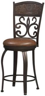 Linon 02610mtl 01 Kd U Carved Crown 30 Inch Bar Stool Antique Bronze Finish Matte Bronze Finish Metal With Pvc Seat Swi Bar Stools 30 Inch Bar Stools Stool