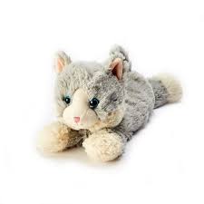 Laying Down Cat Cozy Plush By Warmies In 2021 Stuffed Animal Cat Grey Kitten Animals