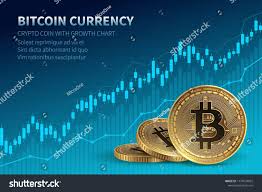 Bitcoin Currency Crypto Coin With Growth Chart
