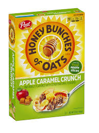 Honey Bunches Of Oats With Apples Cinnamon Post Consumer Brands In 2020 Caramel Apples Caramel Crunch Best Cereal