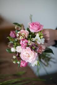 Support wires are used to secure the flowers. Bridal Bouquet Recipe A Just Picked Posy Of Pinks Chic Vintage Brides