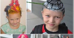 Star Wars and Mermaid Crazy Hair Day Ideas