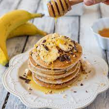 Add to the flour mixture and mix until blended; Pancake Alla Banana Senza Glutine Il Goloso Mangiar Sano